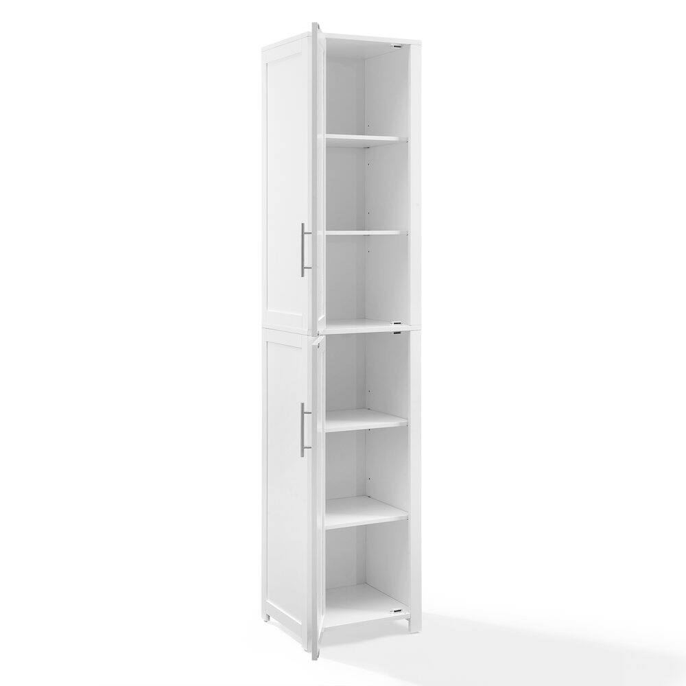 Back. Crosley Furniture - Savannah Linen Storage Cabinet - White.