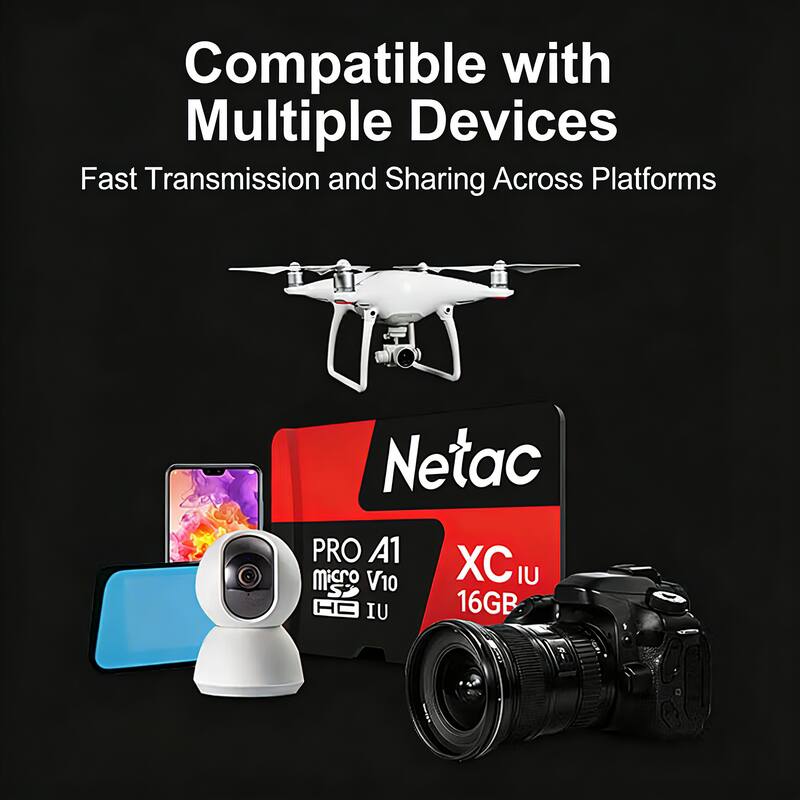 Compatible with Multiple Devices  
Fast Transmission and Sharing Across Platforms  
Netac PRO A1 XC micro V10 IU 16GB