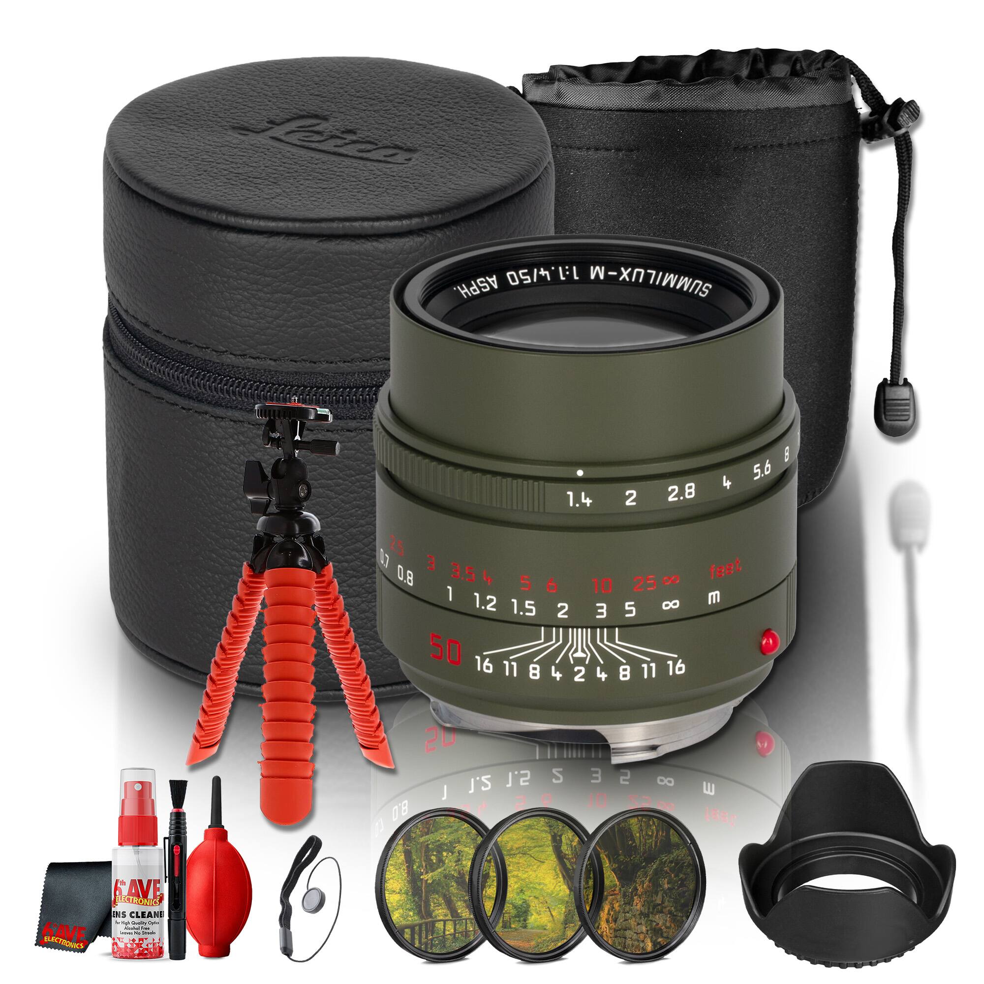 Leica - Summilux-M 50mm f/1.4 ASPH Safari Finish Lens + More Bundle - Black price history on PriceWatchPro