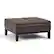 Angle. Simpli Home - Dover 36 inch Wide Contemporary Square Coffee Table Storage Ottoman - Chocolate Brown.