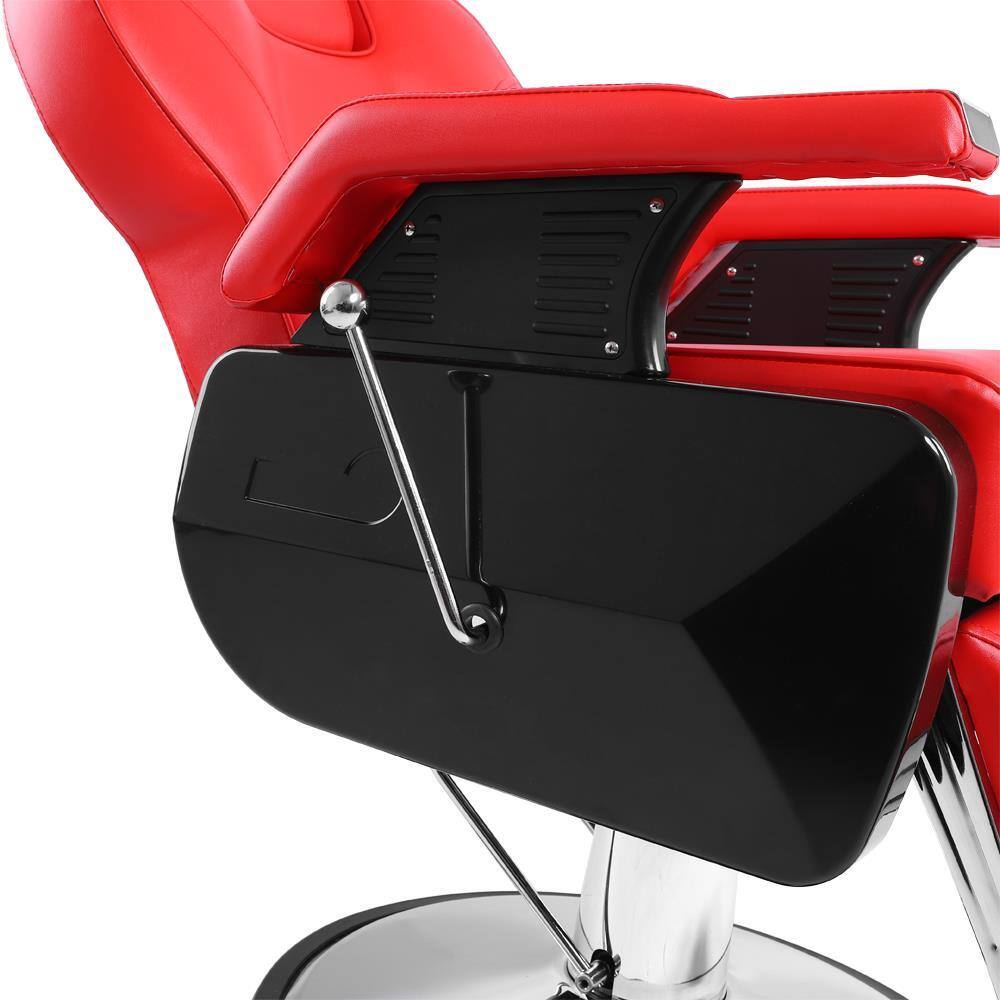 Alt View 4. Winado - Heavy Duty Hydraulic Recline Barber Chair Barbershop Equipment with Adjustable Headrest & Footrest for Beauty Salon Spa - Red.