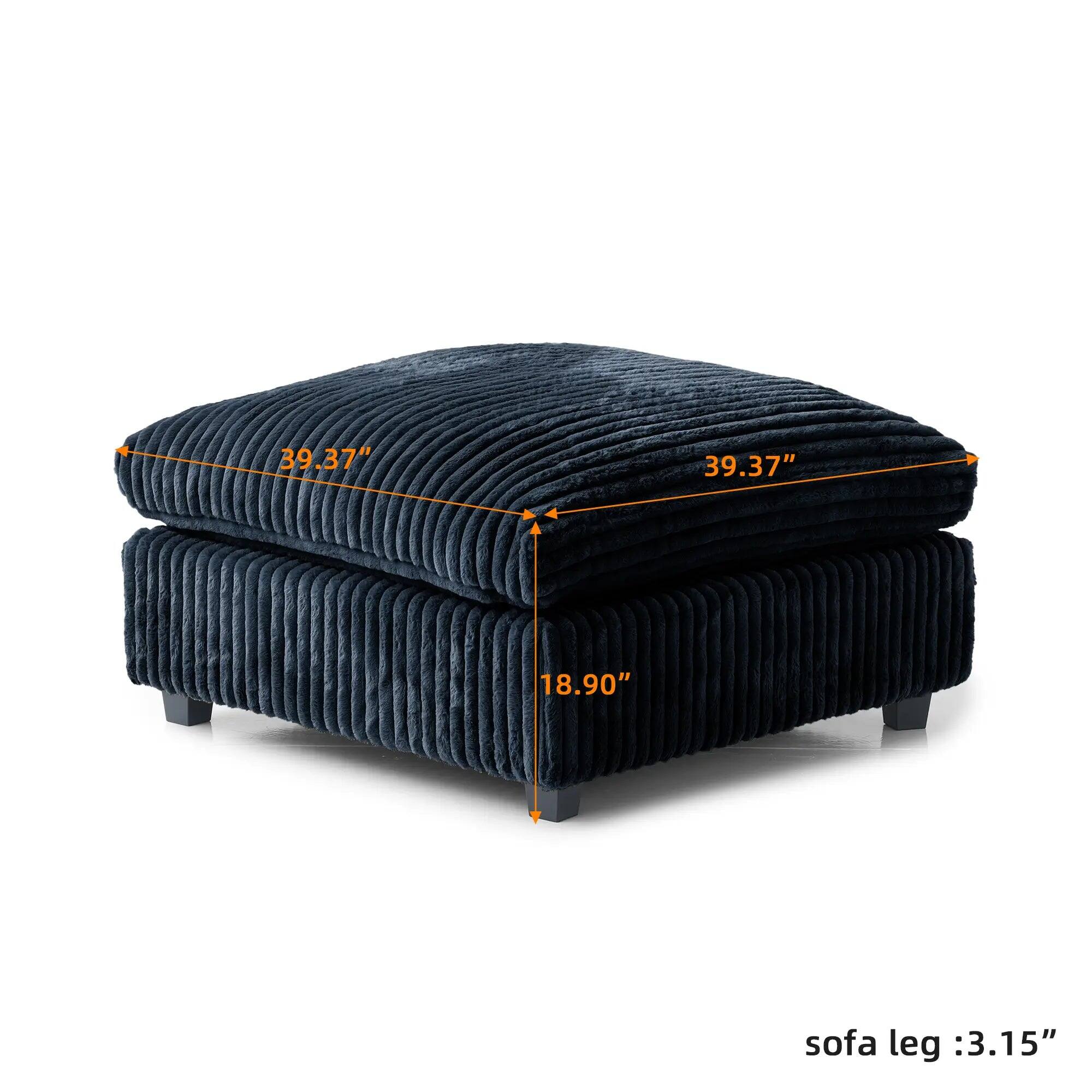 39.37" x 39.37" x 18.90" sofa leg 3.15"