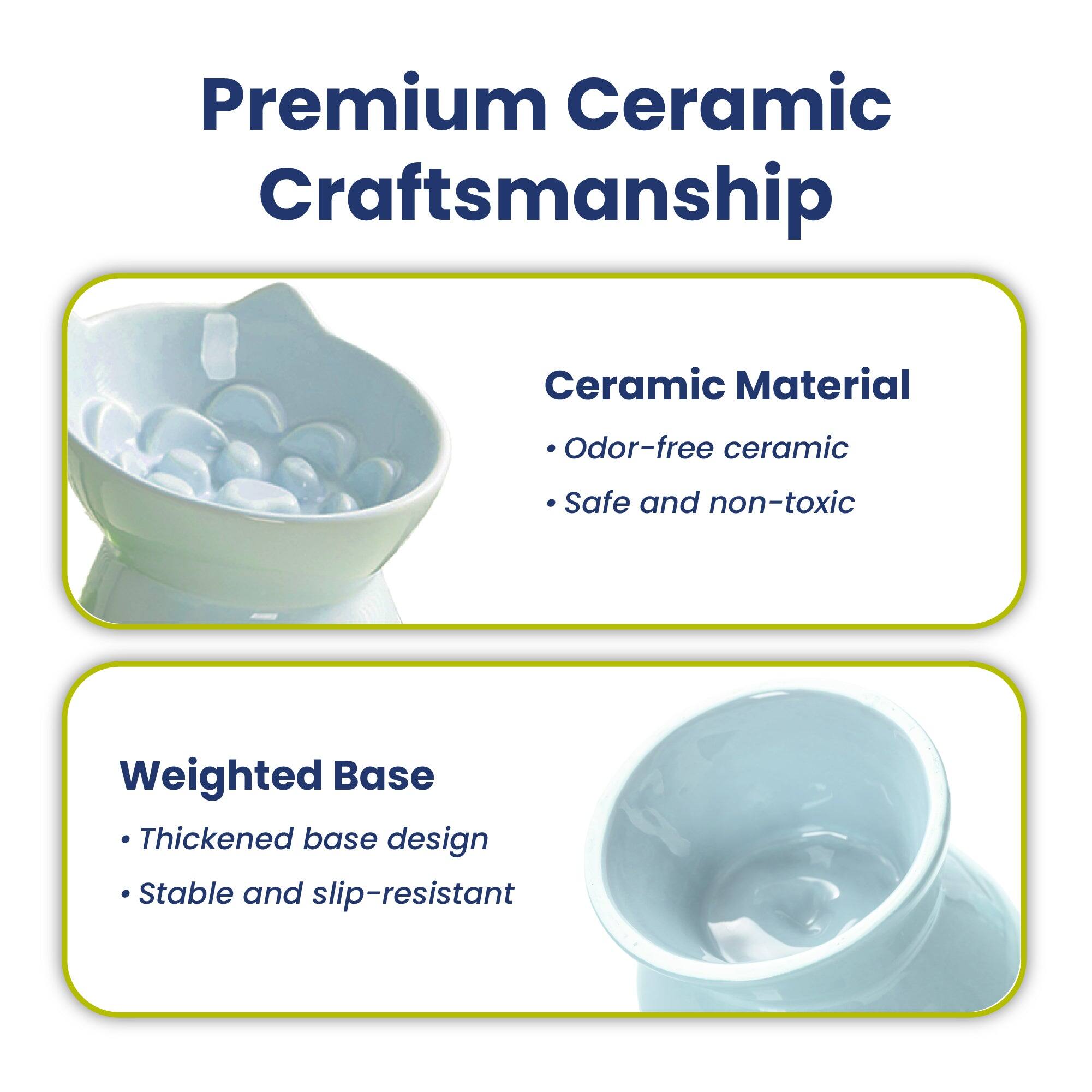 Premium Ceramic Craftsmanship

Ceramic Material
- Odor-free ceramic
- Safe and non-toxic

Weighted Base
- Thickened base design
- Stable and slip-resistant