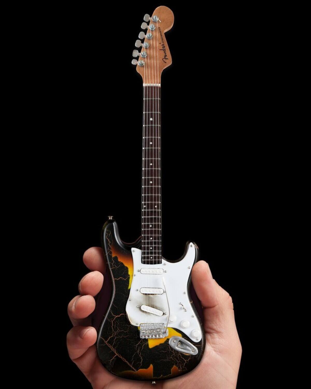 Alt View 2. Axe Heaven - Axe Heaven -Jimi Hendrix - Jimi Hendrix Signature Burnt Fender Stratocaster Mini Guitar Replica - Collectibles - Multicolor.