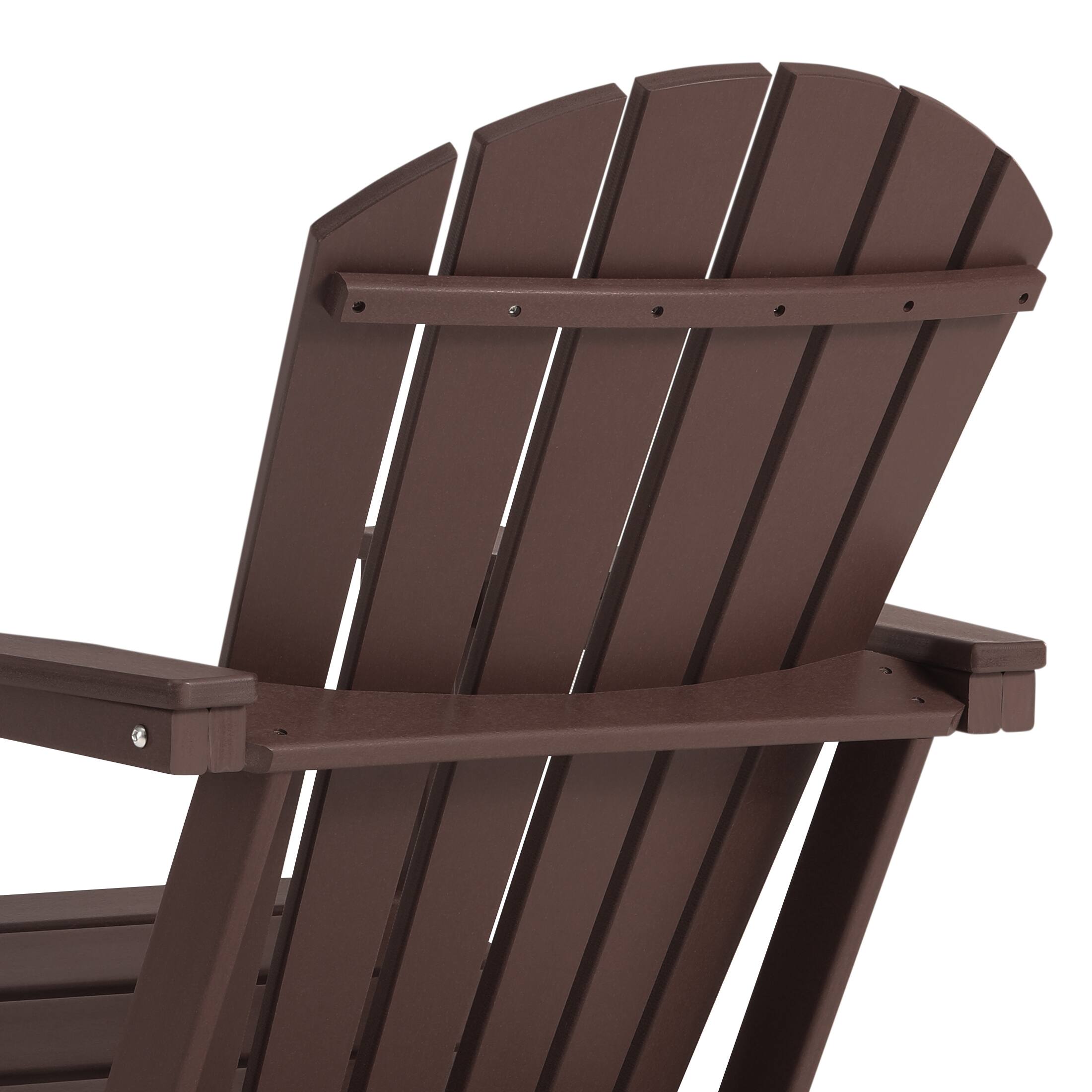 Alt View 5. WestinTrends - WestinTrends Dylan Outdoor Adirondack Chair (Set of 2) - Dark Brown.