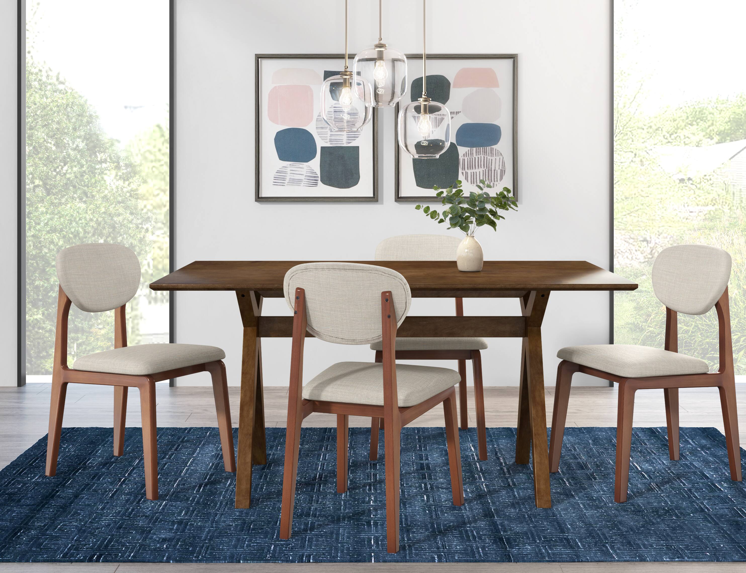 Angle. Elle Decor - Coralie Dining Chair Set of 2 - Light Gray.