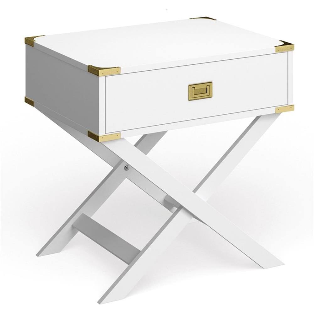 Alt View 9. Furniture of America - Nenol Contemporary Wood X-Shape Legs End Table - White.