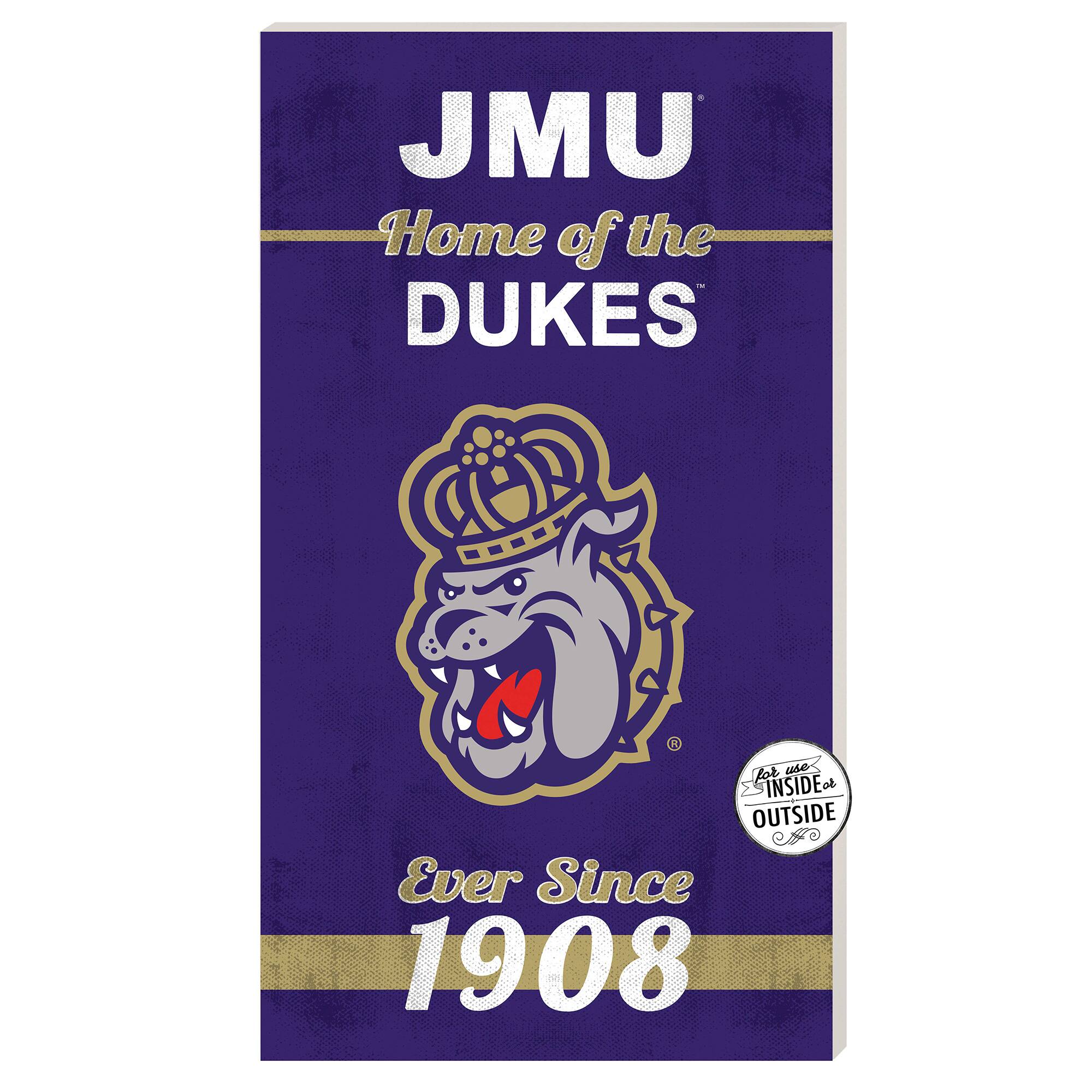 James Madison Dukes 11'' x 20'' Home Of The Sign