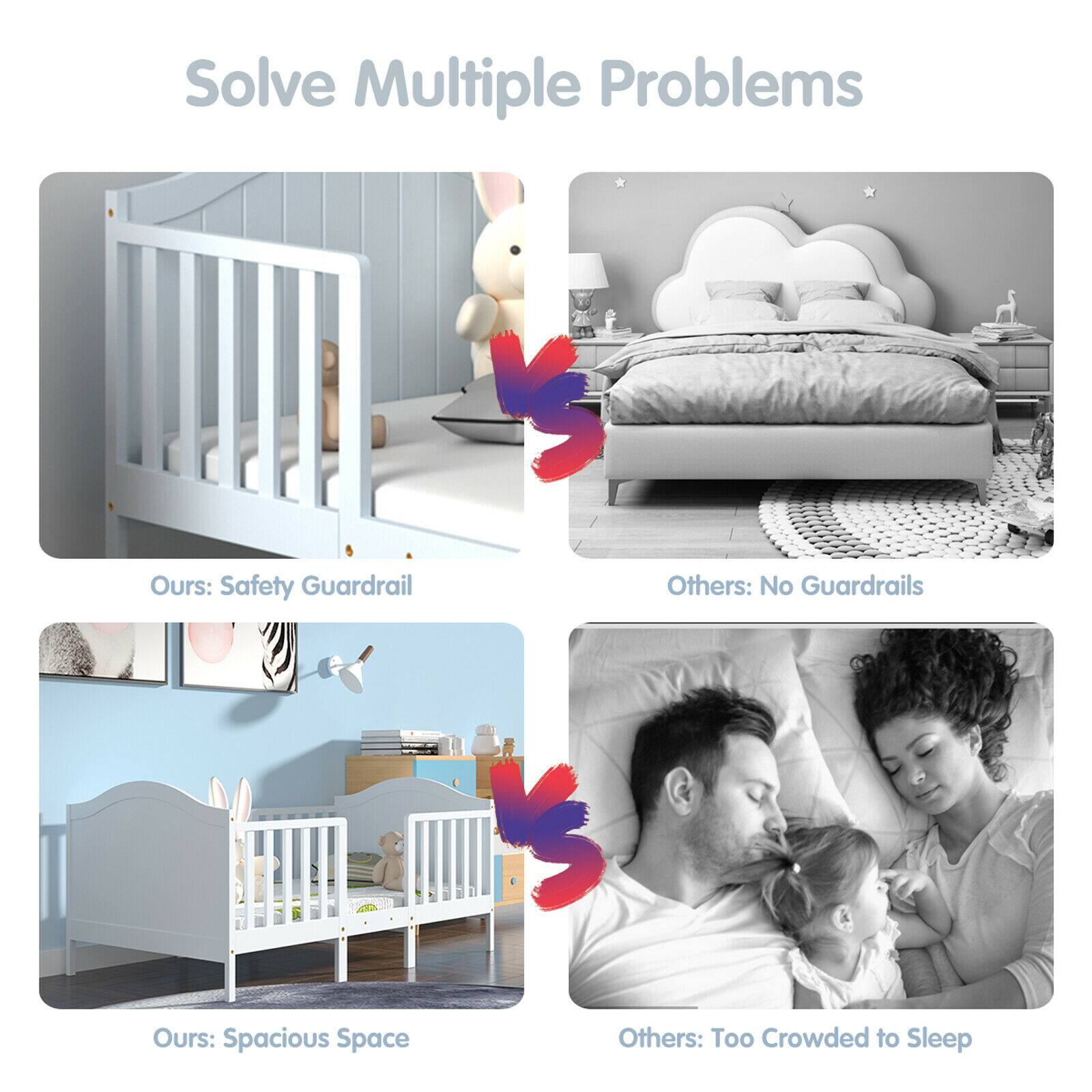Solve Multiple Problems

Ours: Safety Guardrail  
Others: No Guardrails

Ours: Spacious Space  
Others: Too Crowded to Sleep
