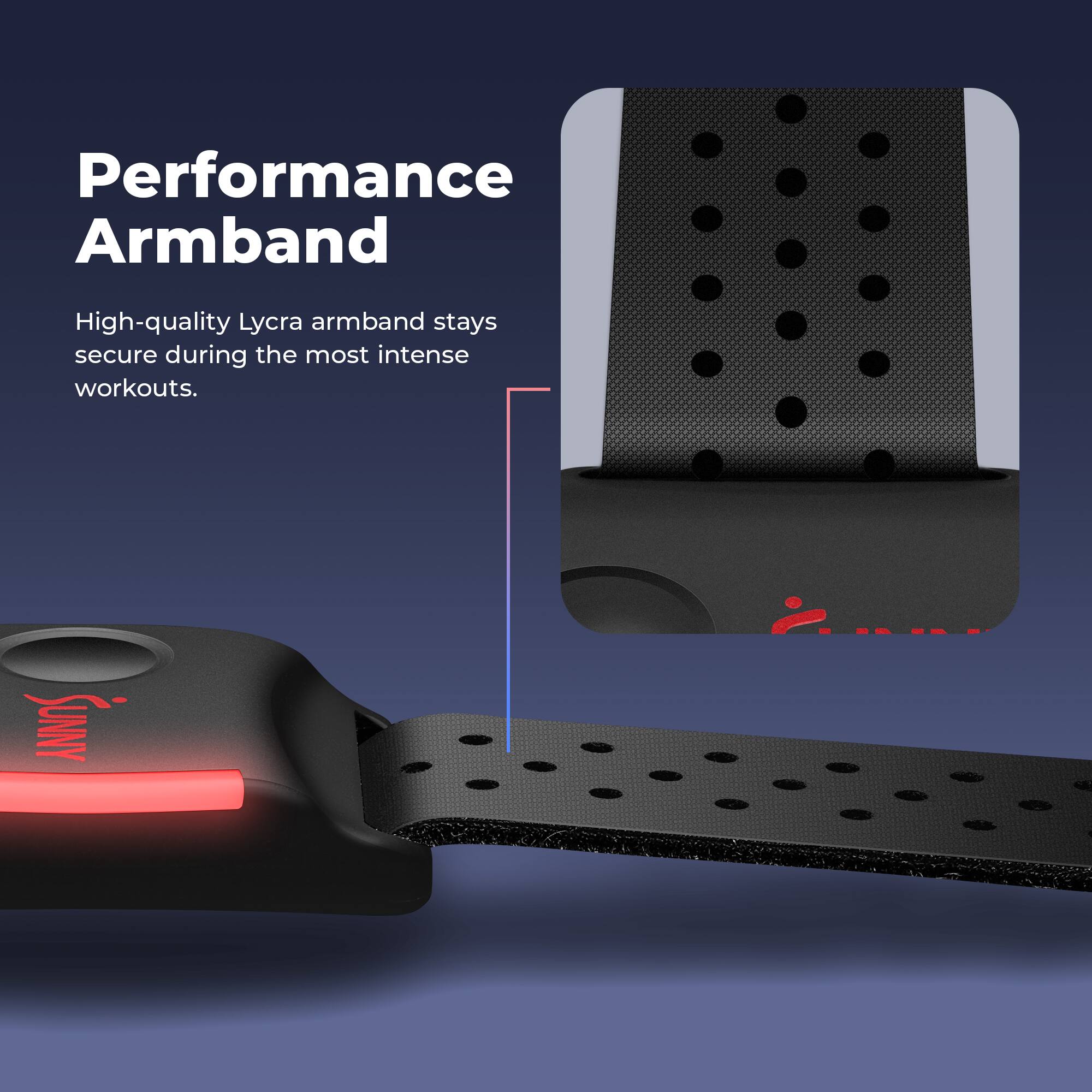 Performance Armband

High-quality Lycra armband stays secure during the most intense workouts.
