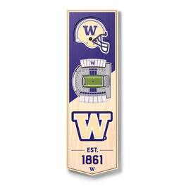 YouTheFan - Washington Huskies 6'' x 19'' 3D StadiumView Banner - Multicolor