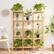Alt View 5. Costway - Multifunctional Bamboo Shelf Flower Plant Stand Display Storage Rack Unit Closet - Natural.