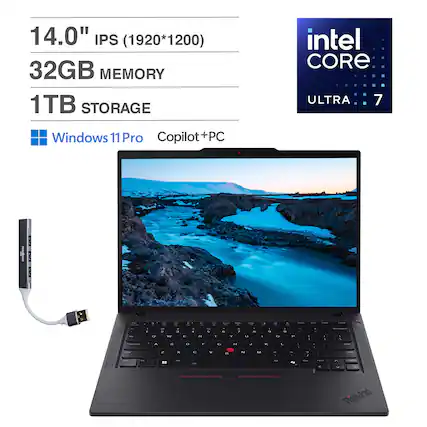 14.0" IPS (1920*1200)
32GB MEMORY
1TB STORAGE
intel CORE ULTRA 7
Windows 11 Pro Copilot+PC