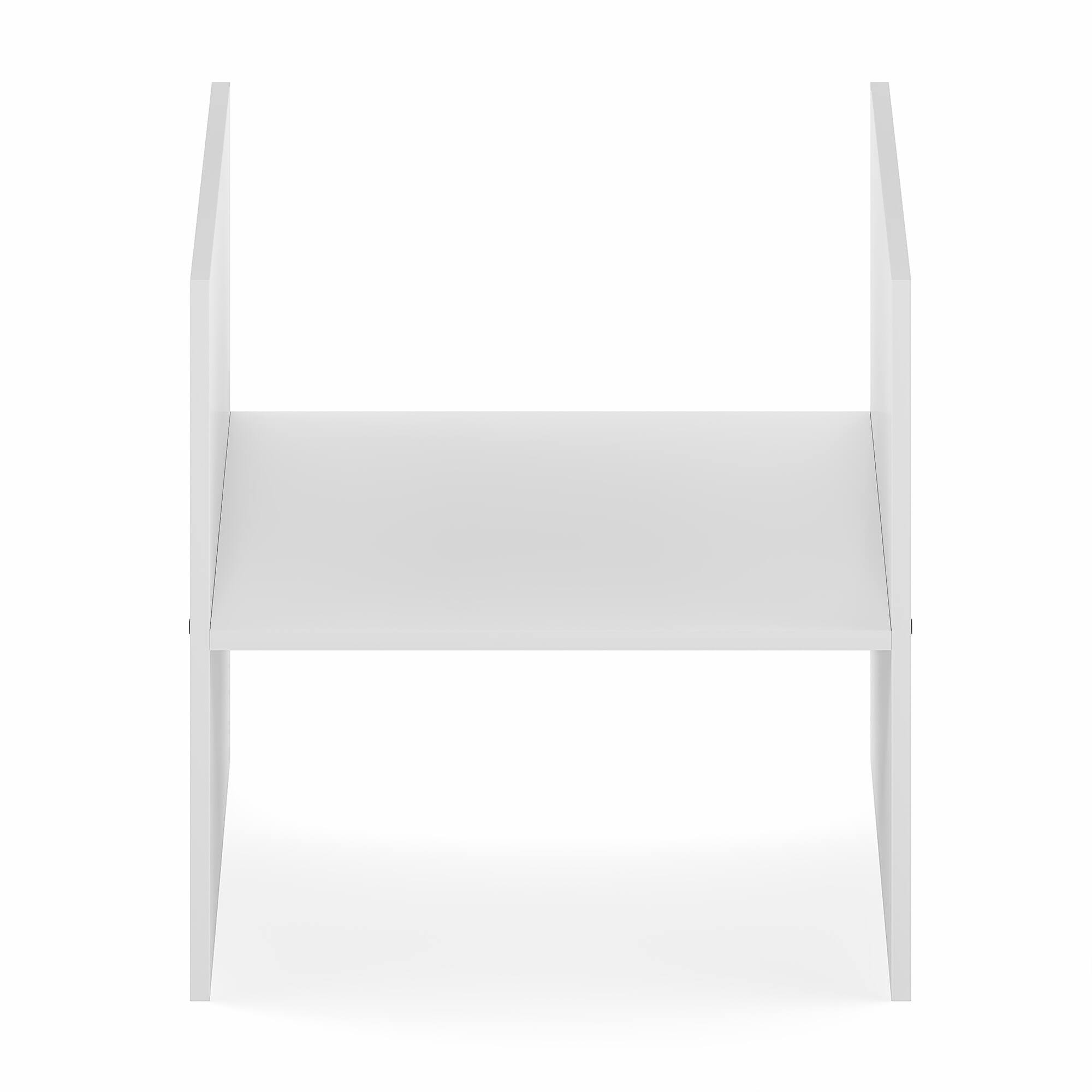 Alt View 6. Furinno - CUBICLE Cube Insert, H-Shelf Storage Cube Insert, 2-Tier Layout, Triple Thick Cube Fit - White.