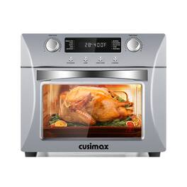 Cusimax - 24 qt. 10-In-1 Multi-Functional Toaster Ovens with 10 Cooking Method Selections - Silver