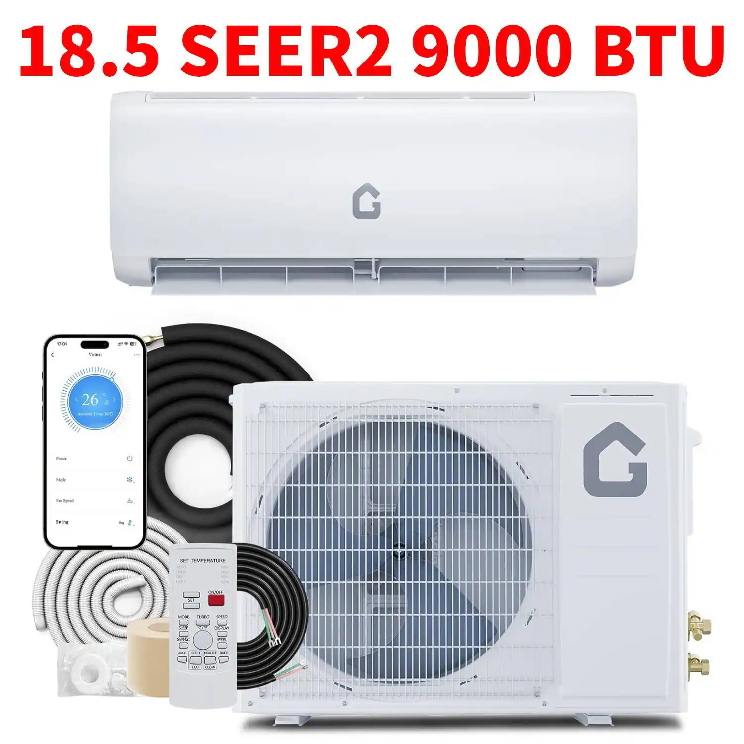 18.5 SEER2 9000 BTU