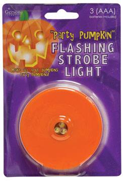 Gerson  
"Party Pumpkin" Flashing Strobe Light  
3 (AAA) batteries included  
Milk Full Size Pumpkins  
Party Pumpkins
