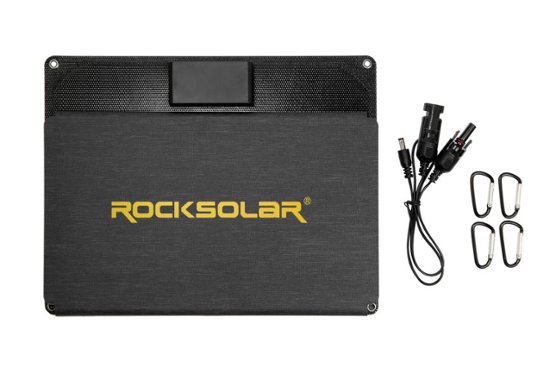 Front Zoom. Rocksolar - Foldable 30W Solar Panel - Black.