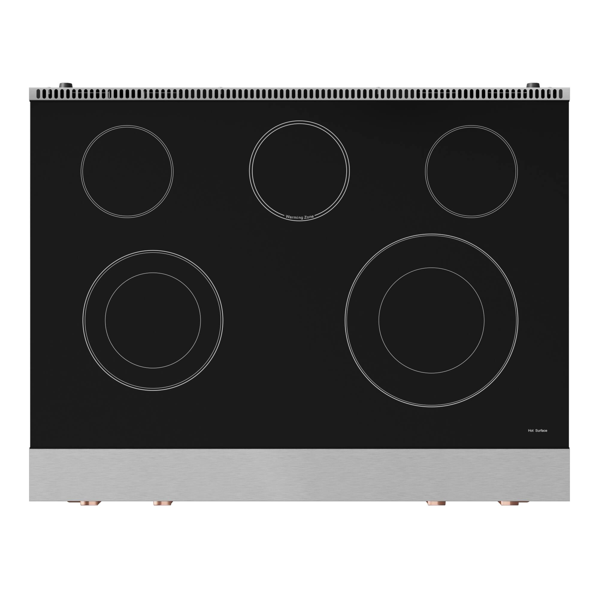 Alt View Zoom 2. Gordon Ramsay Series by Thor Kitchen 6.0 Cu. Ft Freestanding Electric Range with Rose Gold Hardware - Stainless Steel.