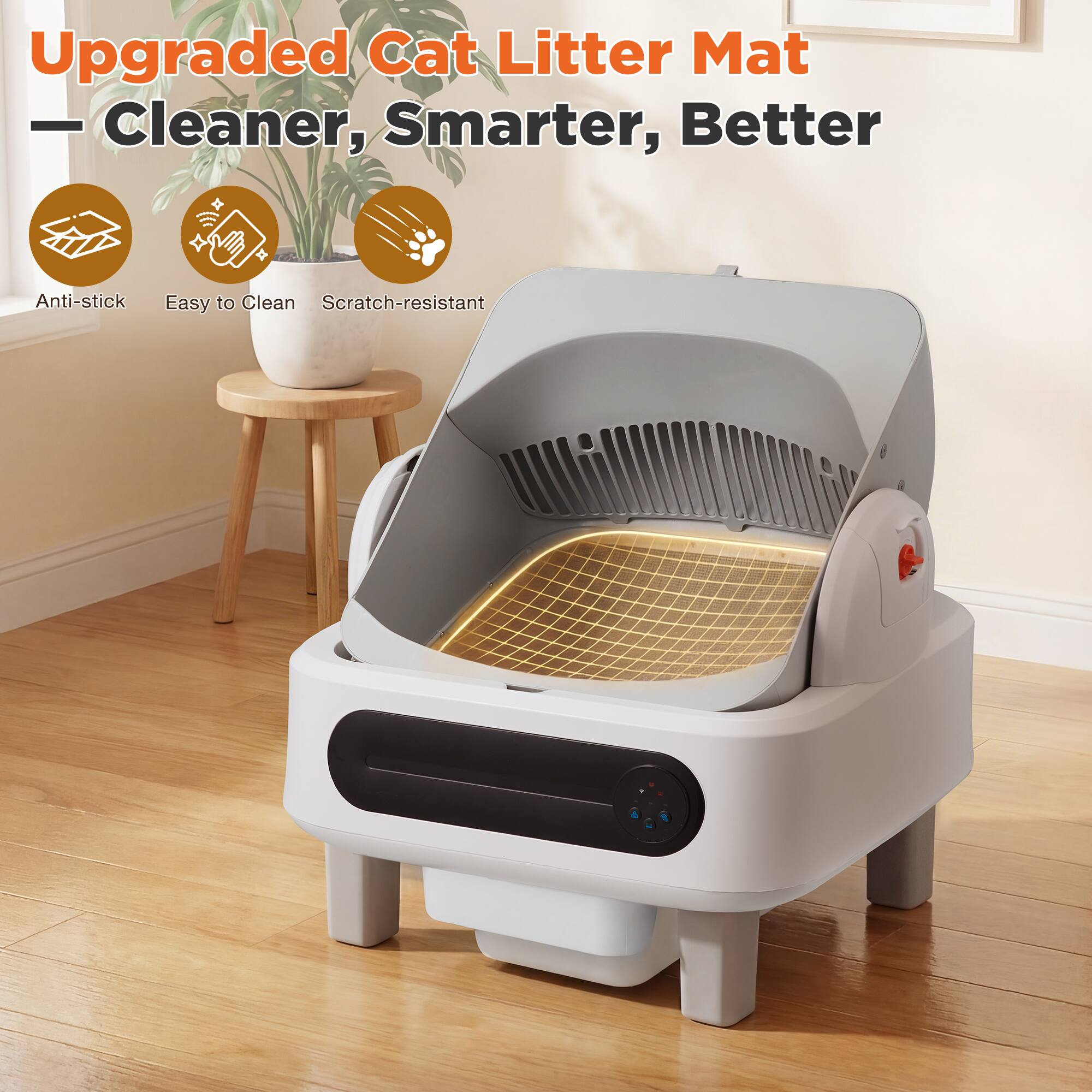 Upgraded Cat Litter Mat - Cleaner, Smarter, Better

Anti-stick
Easy to Clean
Scratch-resistant