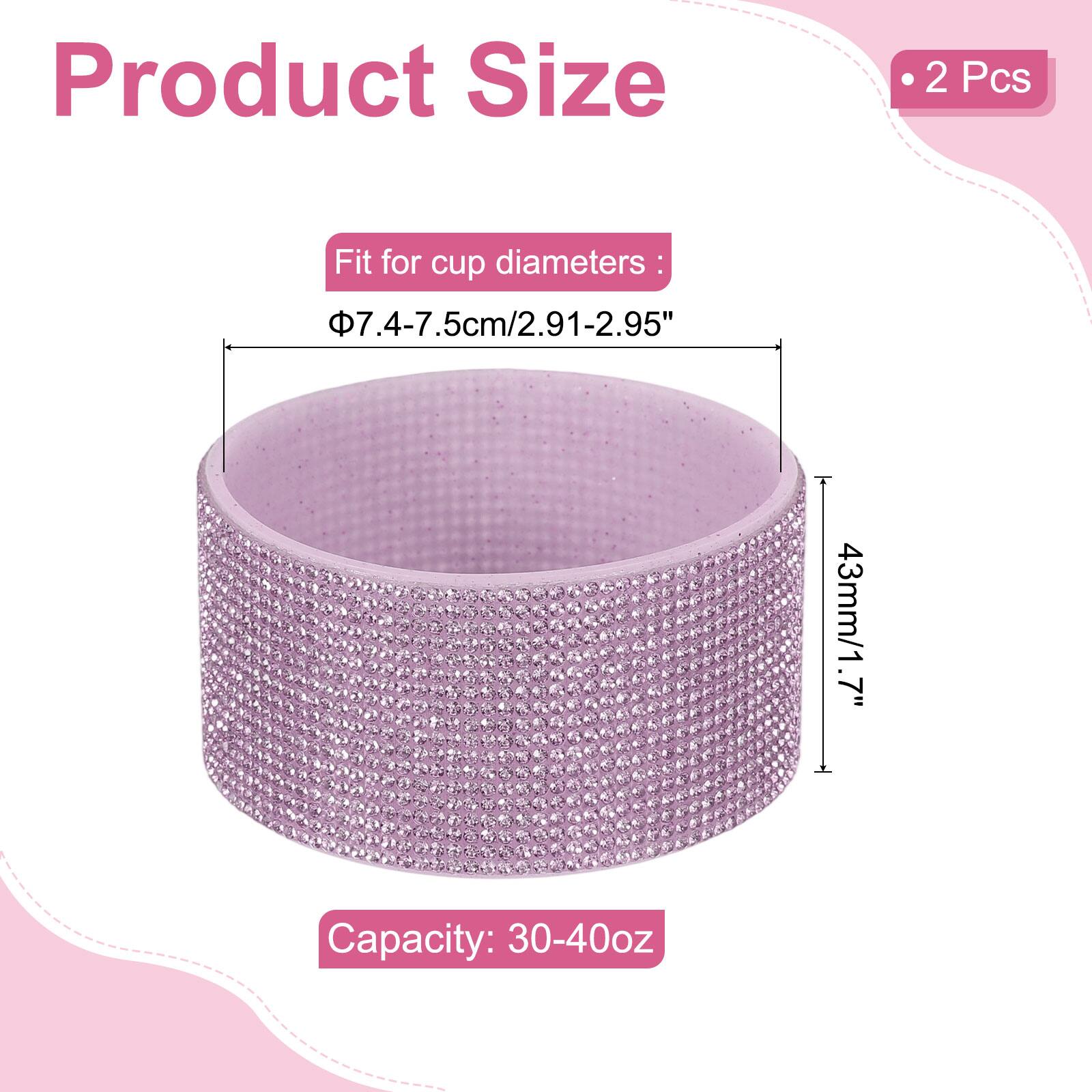 Product Size: 2 Pcs  
Fit for cup diameters: 7.4-7.5cm/2.91-2.95" (43mm/1.7")  
Capacity: 30-40oz