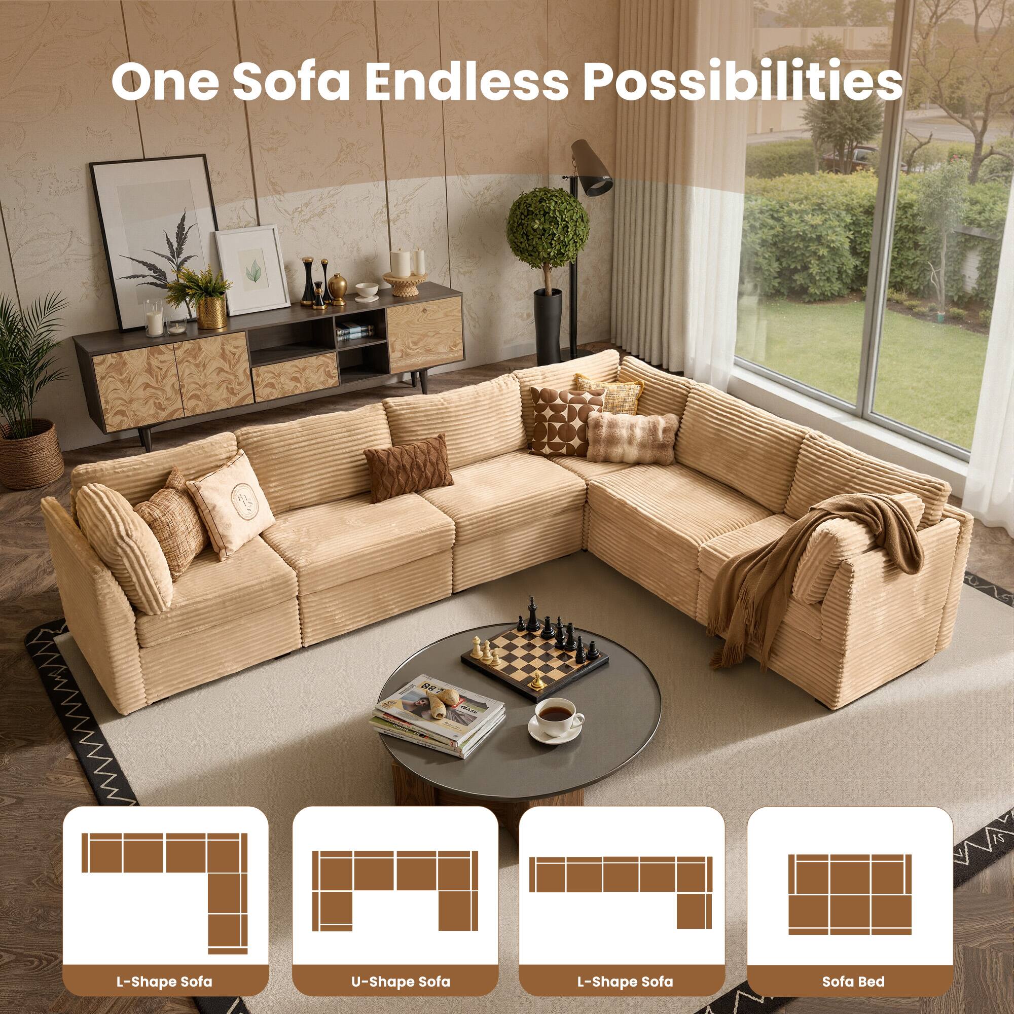 One Sofa Endless Possibilities

L-Shape Sofa  
U-Shape Sofa  
L-Shape Sofa  
Sofa Bed