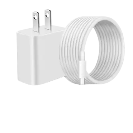 Front. Home Collection - USB-C 20W Fast Charger with 3ft Type-C Cable for iPhone 17 / 16 / 15 / 14 / 13 / 12 / 11 Pro Max.
