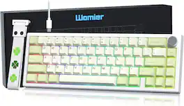 Womier - VK66 Pro 65% Wired Gaming Keyboard, QMK/VIA Creamy Mechanical Keyboard - Green