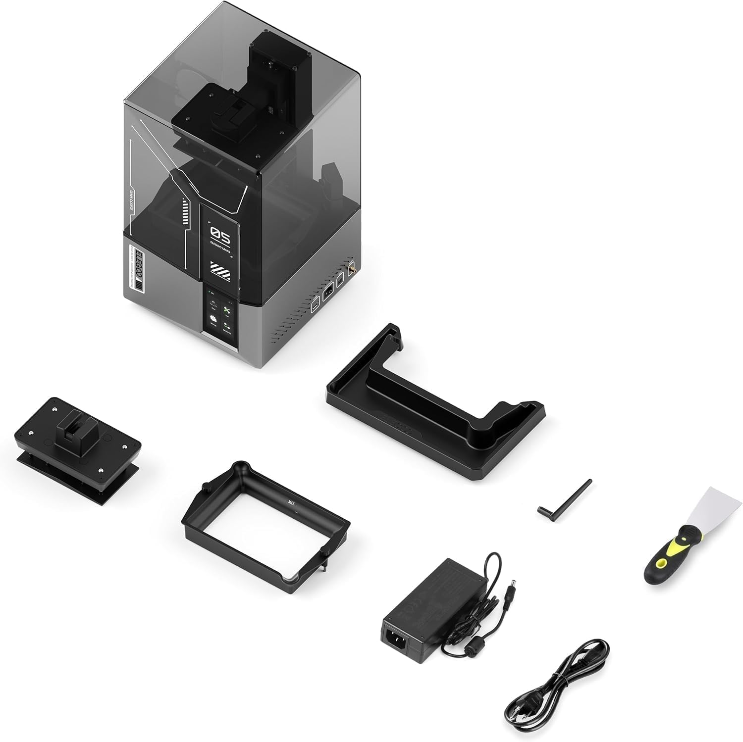 Alt View 7. ELEGOO - Mars 5 Ultra Resin 3D Printer 7" 9K Mono LCD, Printing Size of 6.04 × 3.06 × 6.49 inch.