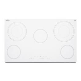 SUMMIT - 36" Wide 208-240V 5-Burner Radiant Cooktop - White