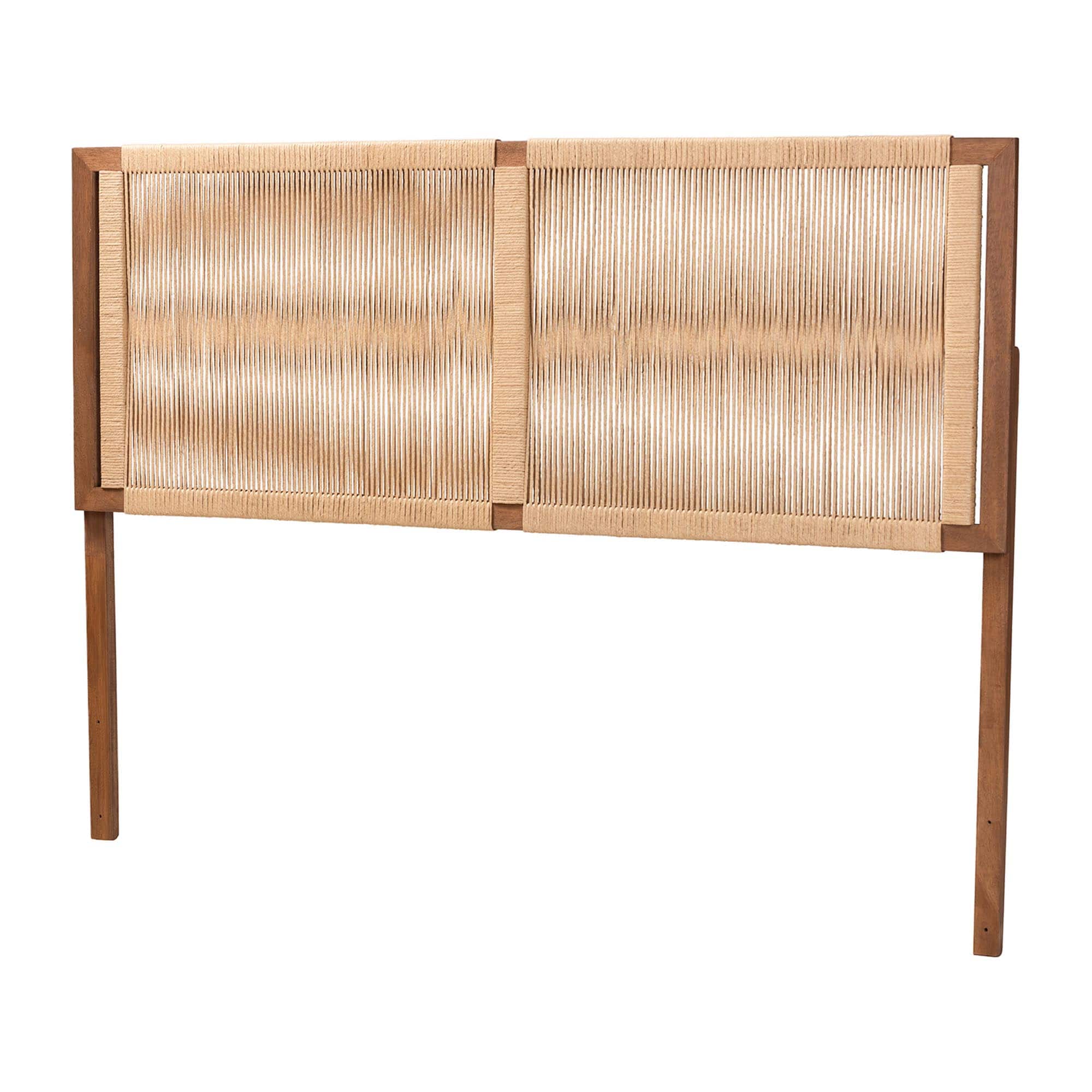 bali & pari - Holitz Natural Rope Woven Headboard - Mountable Bed Backboard with Bayur Wood Frame, Accent for Bedroom Decor, King - Walnut Brown/Light Brown price history on PriceWatchPro
