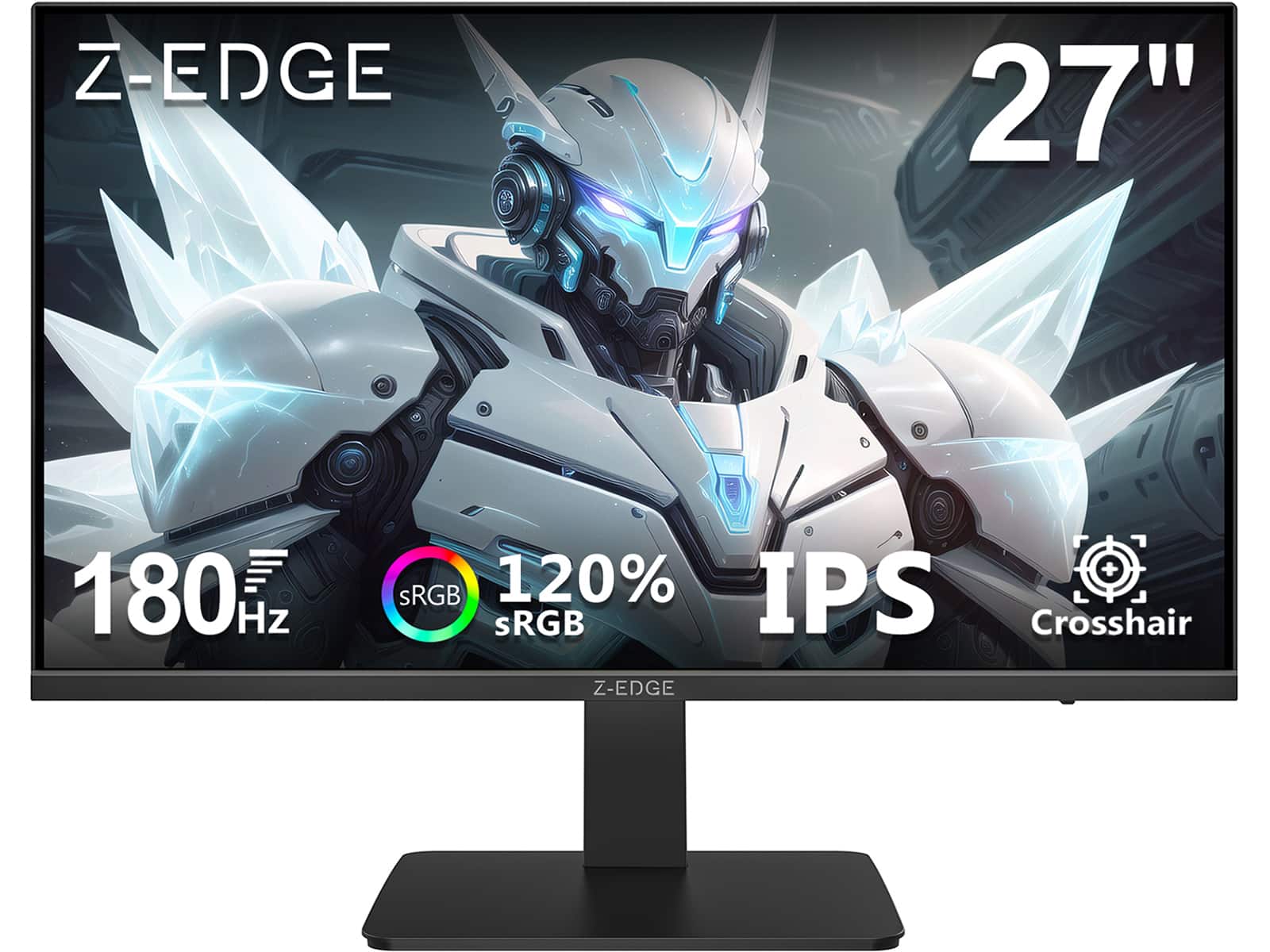 Z Z-Edge - UG27F 27" IPS FHD 180Hz 1ms MPRT FreeSync Gaming Monitor, HDMI & DP, HDR10, 120% sRGB, Crosshair - Black