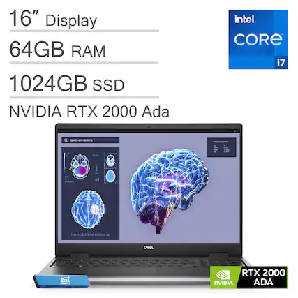 16" Display
64GB RAM
1024GB SSD
NVIDIA RTX 2000 Ada
Intel Core i7