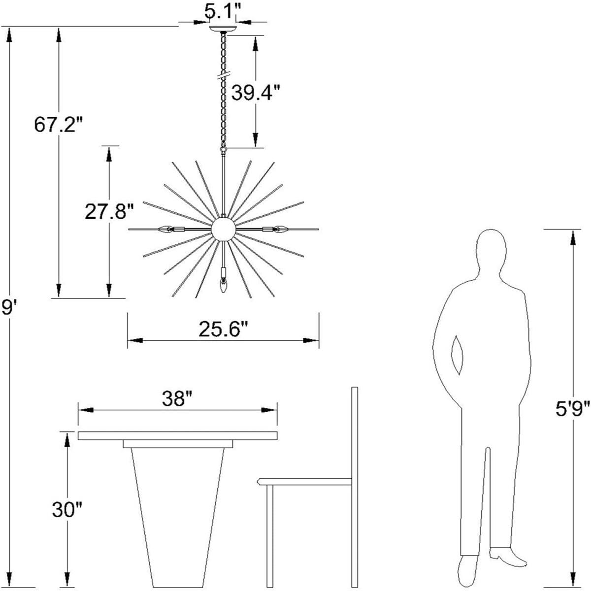 5.1"
67.2"
39.4"
27.8"
9'
25.6"
38"
5'9"
30"