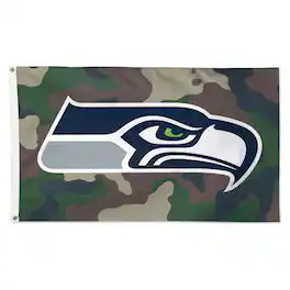 WinCraft - Seattle Seahawks 3' x 5' Camo 1-Sided Deluxe Flag - Multicolor