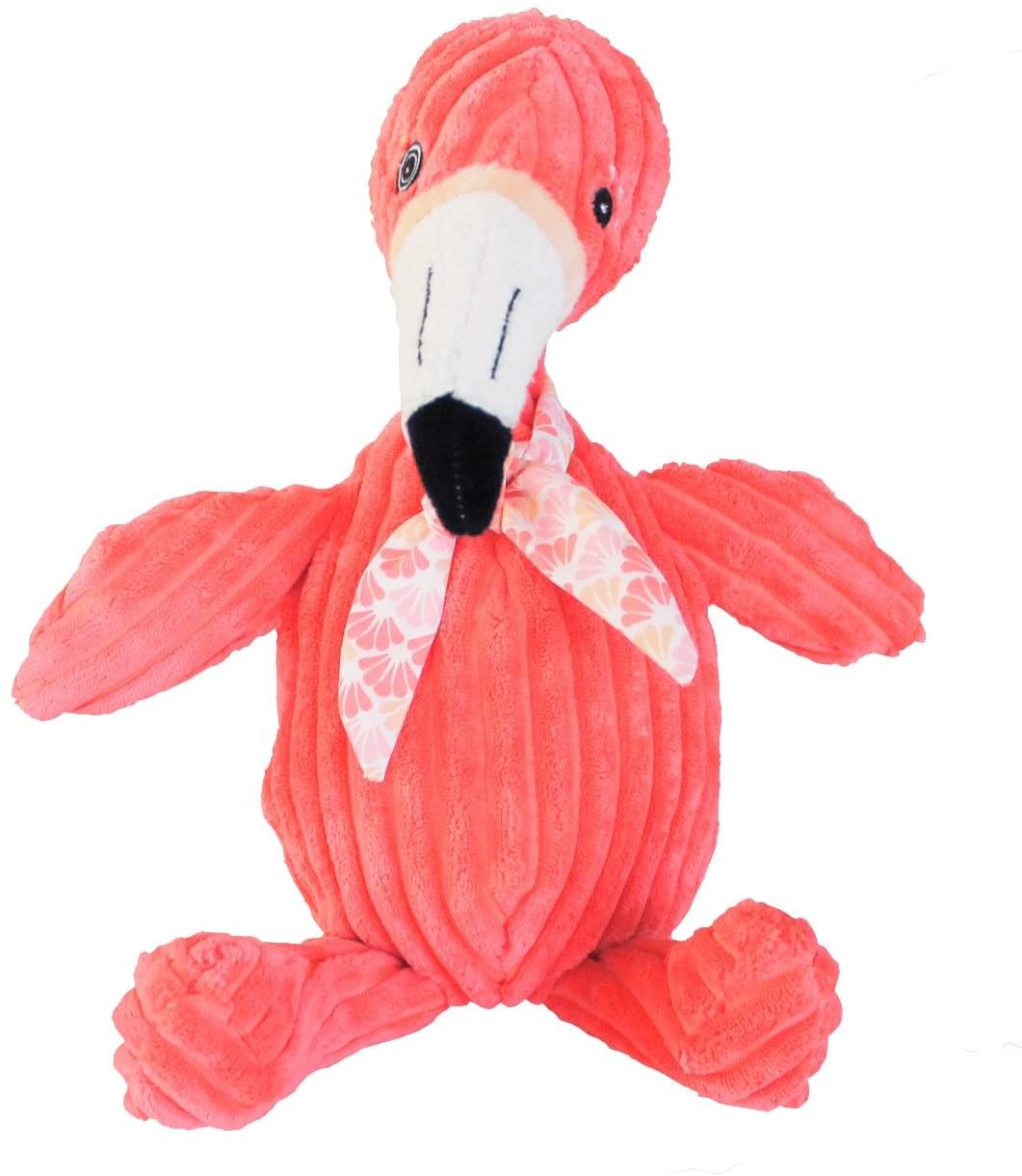 Alt View 1. TriAction Toys - Les Deglingos Big Simply Plush Animal In Tube | Flamingos the Flamingo - Pink.