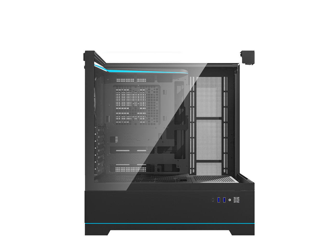 Alt View 1. darkFlash - darkFlash DY450 Black Steel / Tempered Glass ATX Black chassis ,0.8mm SPCC Case - Black.