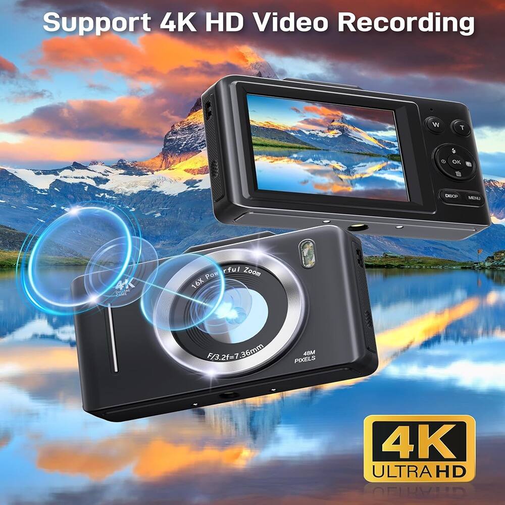 Support 4K HD Video Recording

16x Powerful Zoom
F/3.2 f=7.36mm
48M PIXELS

4K ULTRA HD