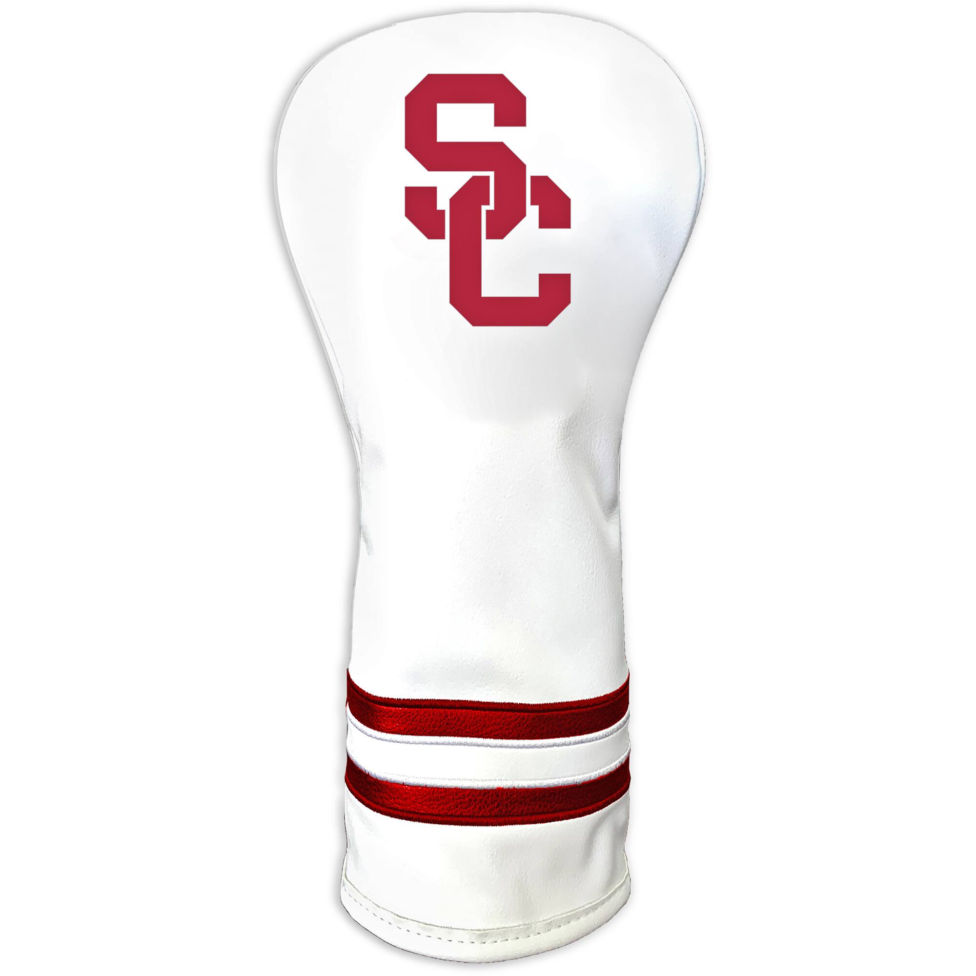 Front. Team Golf - White USC Trojans Driver Headcover - White.