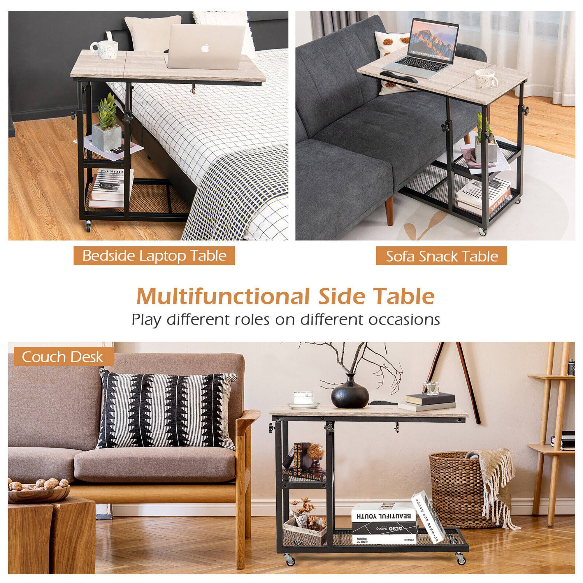 Bedside Laptop Table  
Sofa Snack Table  
Couch Desk  

Multifunctional Side Table  
Play different roles on different occasions