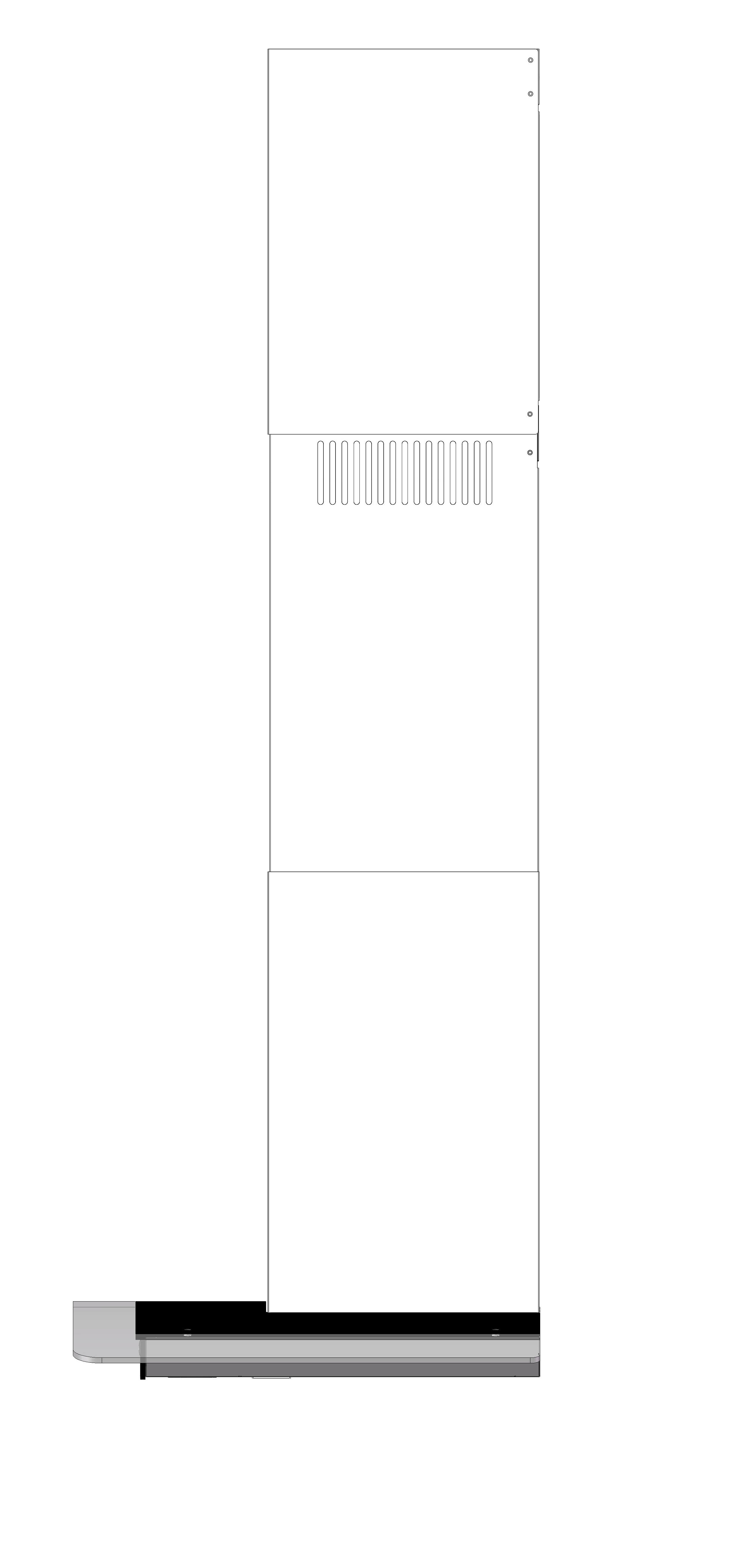 Alt View 3. Brano - BRANO TSR07B Series Flue Extension Kit for 9-10 Ft Ceilings - 15.75 inch Chimney Range Hood Accessory in Stainless Steel - silver.