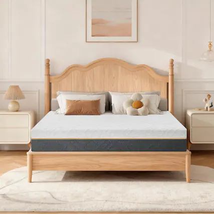 Front. Dyonery - Gel Memory Foam Mattress,Double Sided Sleeping Mattress,Medium Firm to Firm Plush Feel,for Cool Night & Pressure Relief - White.