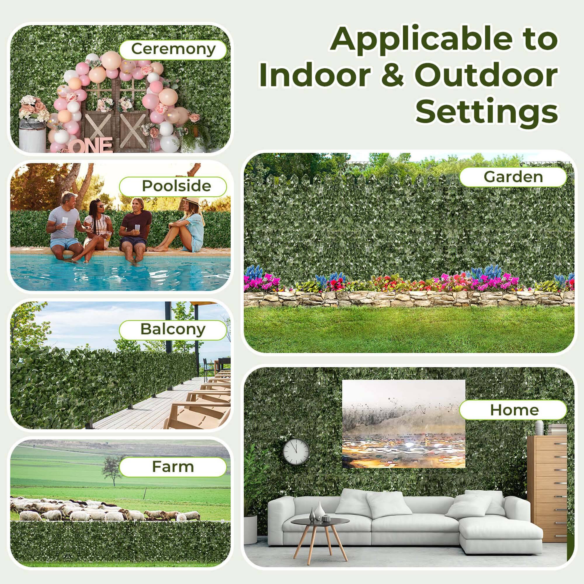 Applicable to Indoor & Outdoor Settings

- Ceremony
- Poolsides
- Garden
- Balcony
- Home
- Farm