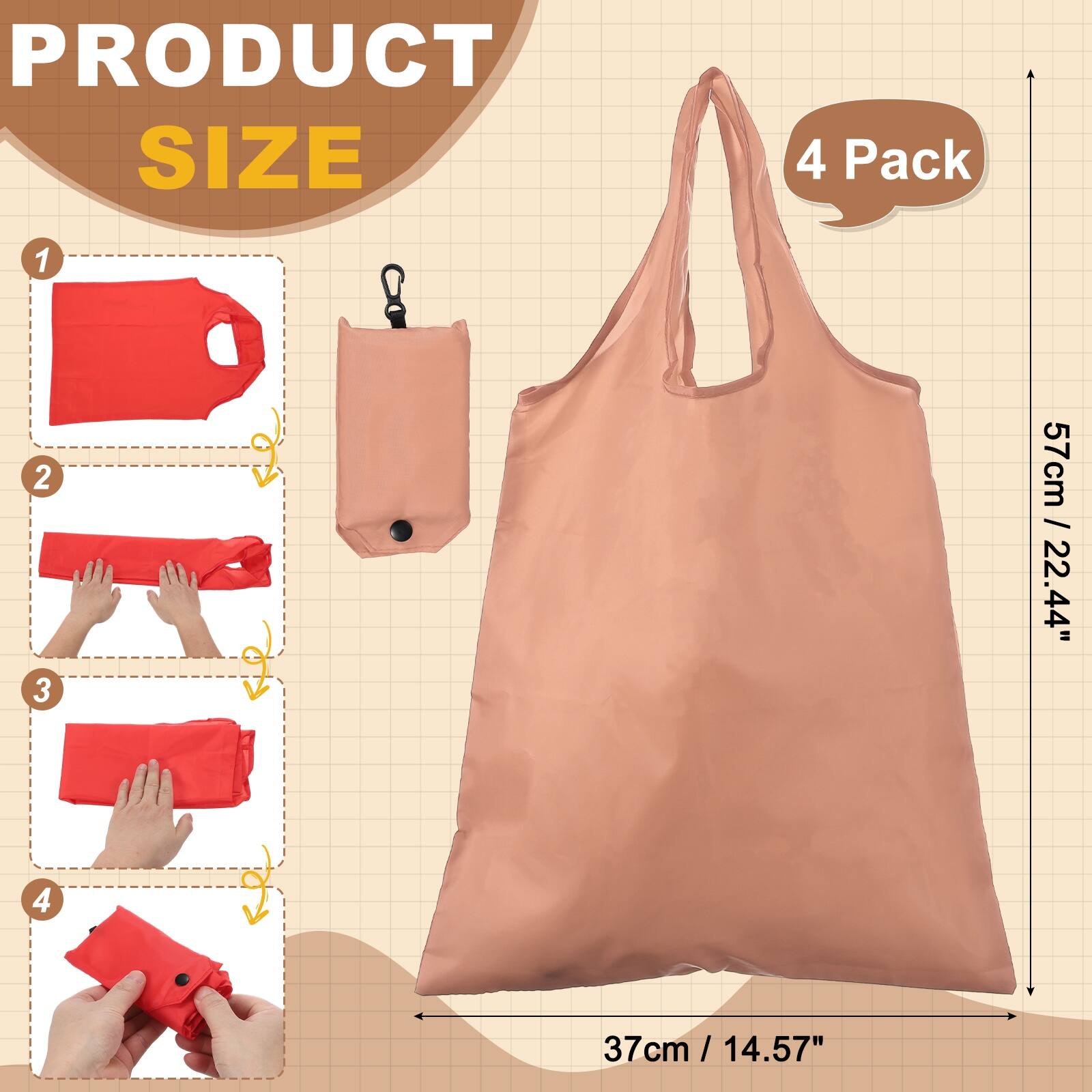 PRODUCT SIZE

4 Pack

1. 57cm / 57cm / 22.44"
2. 37cm / 14.57"