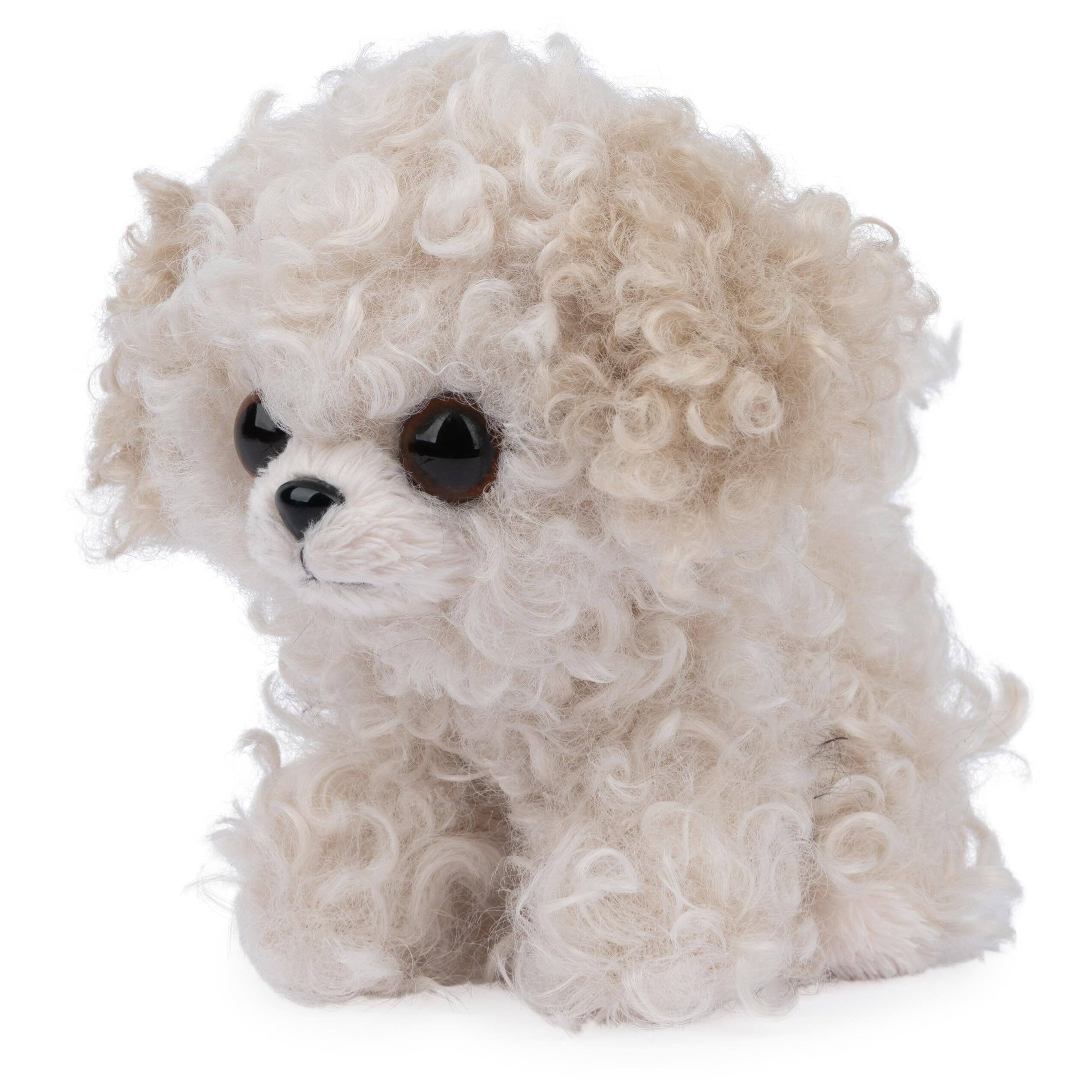 Left. Gund - GUND Bowie the Maltipoo 5-Inch Plush Pocket-Sized Puppy Collectible Soft Stuffed Dog - White.