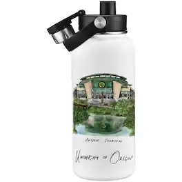 Indigo Falls - Oregon Ducks Laura Wilcox Watercolors 34oz. Water Bottle - Multicolor
