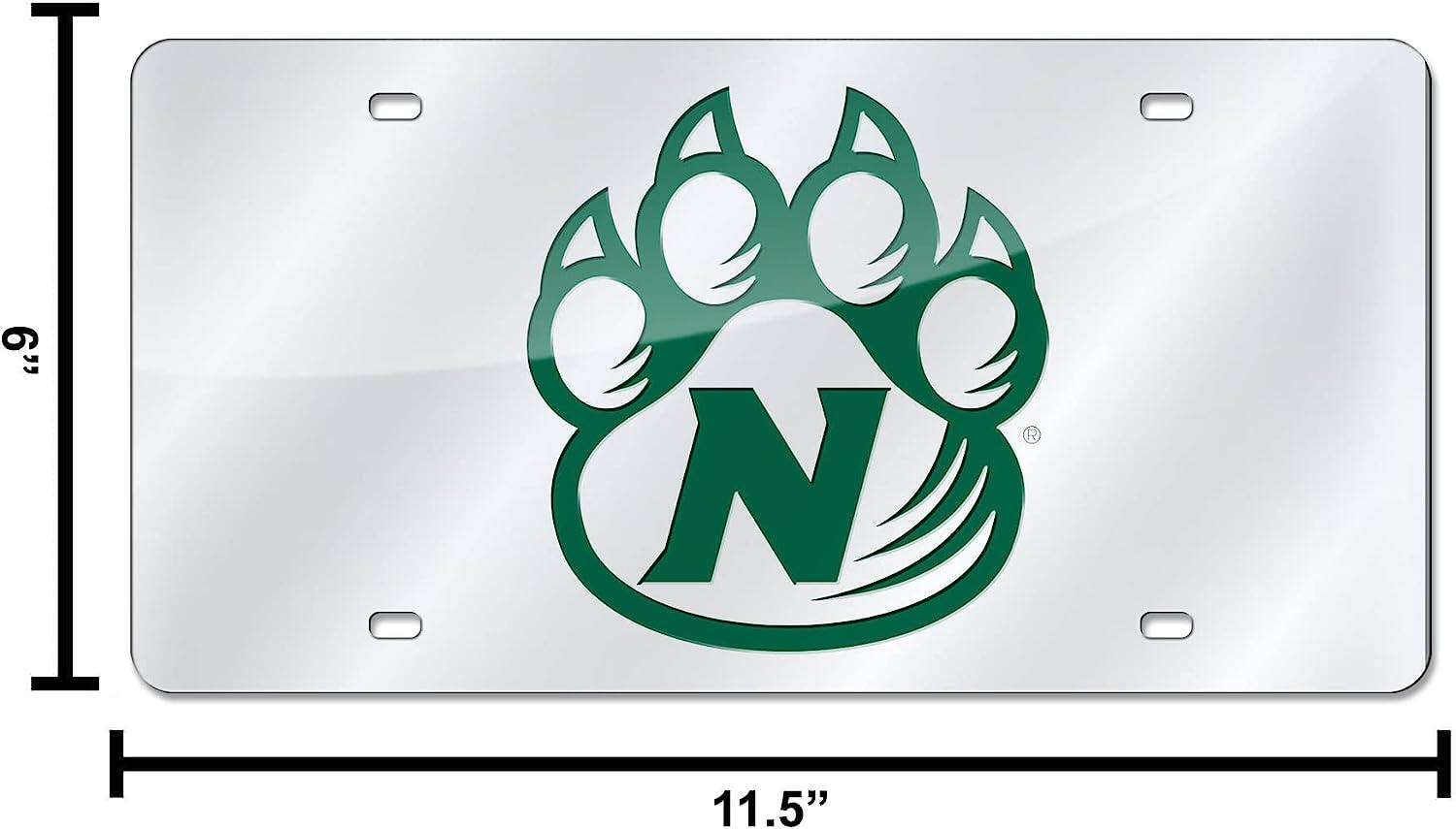 Alt View 3. Rico Industries - Northwest Missouri State Bearcats Mirrored Laser Cut License Plate Laser Tag - Multi.
