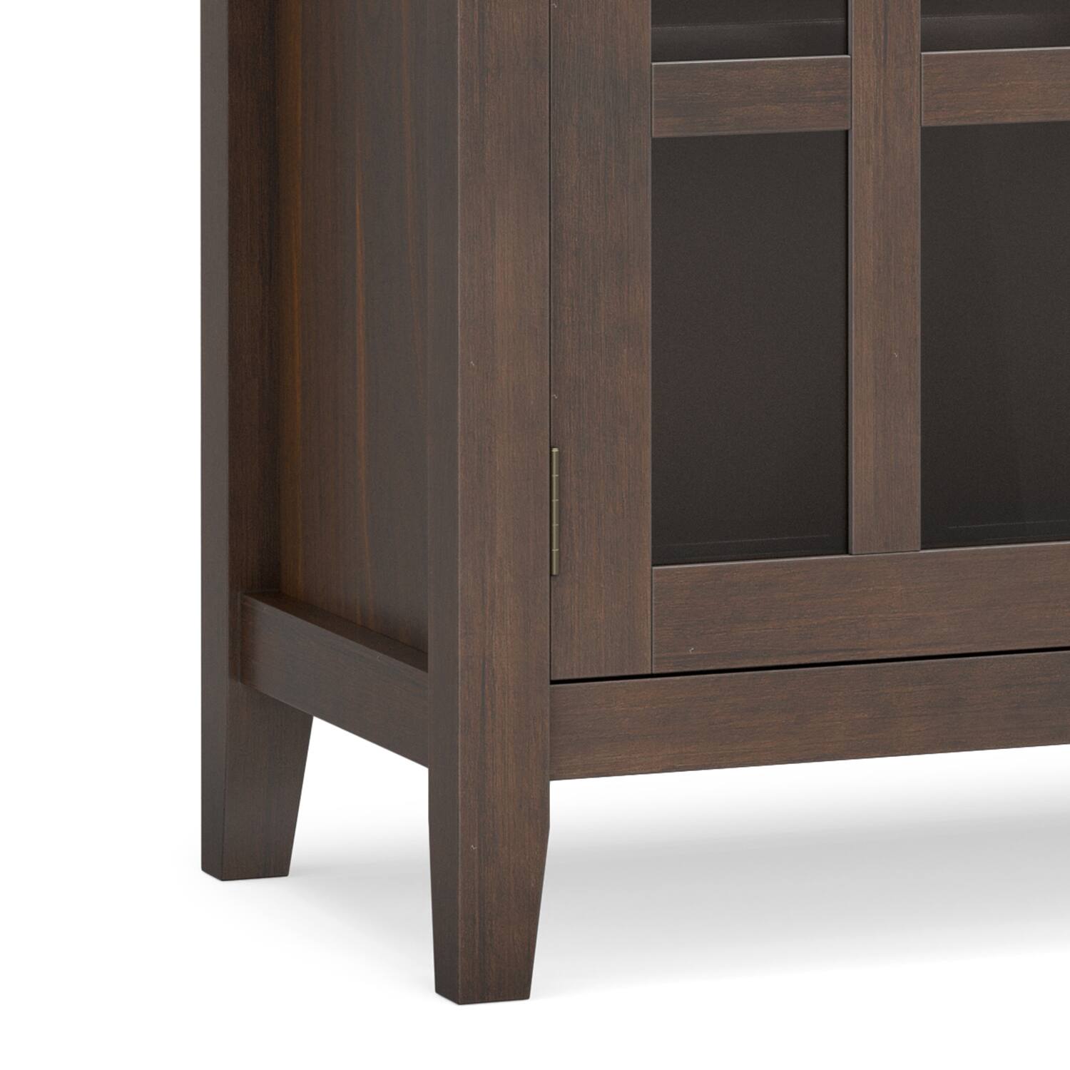 Alt View 8. Simpli Home - Artisan 60 inch Wide Solid Wood Transitional Large 4 Door Sideboard Buffet in Natural Aged Brown - Natural Aged Brown.