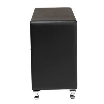 Baxton Studio - Luminescence Faux Leather Upholstered Dresser - Black Baxton Studio - Luminescence Faux Leather Upholstered Dresser - Black