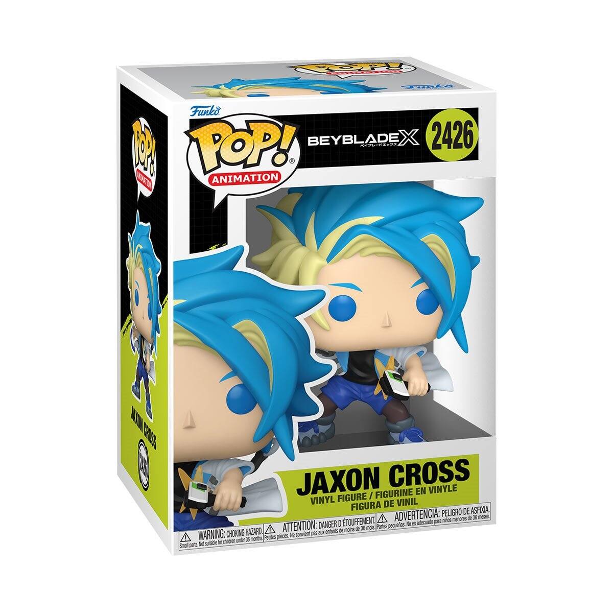 COP Ti mER Funko 1 POP! BEYBLADE X 2426 O ANIMATION DESS JAXON CROSS FIGURINE EN VINYLE FIGURE / VINYL DE VINIL FIGURA ASFOOA ADVERTENCIA: PELIGRO DE ASFIXIA A menores 5E x neses TOUFFEMENT adecuade pr polin ATTENTION: DANGER D'ETOUFFEMENT N d mins de 30 mois HAZARO - entaents de WARNING: Petites pièces N convient pas chlde nde Me months N stbe i Snal as